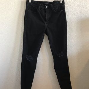 Banana Republic black distressed jean